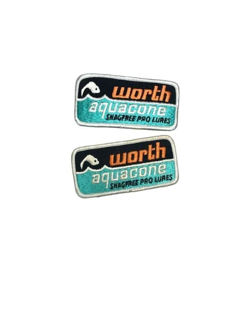 Worth Aquacone Snagfree Pro Lures Fishing Patch Vintage Set